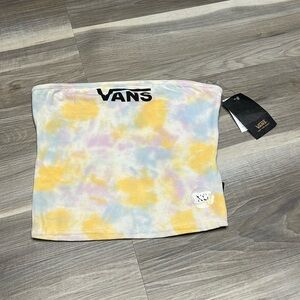 Vans tye dye crop top / tube top size XS NWT
